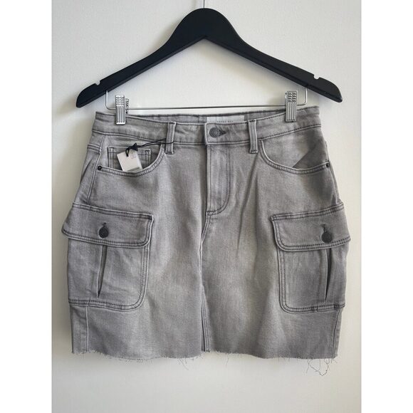 NWT Noisy May Grey Wash Denim Skirt | Medium - Picture 1 of 4